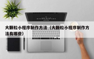 如皋大颗粒小程序制作方法（大颗粒小程序制作方法有哪些）